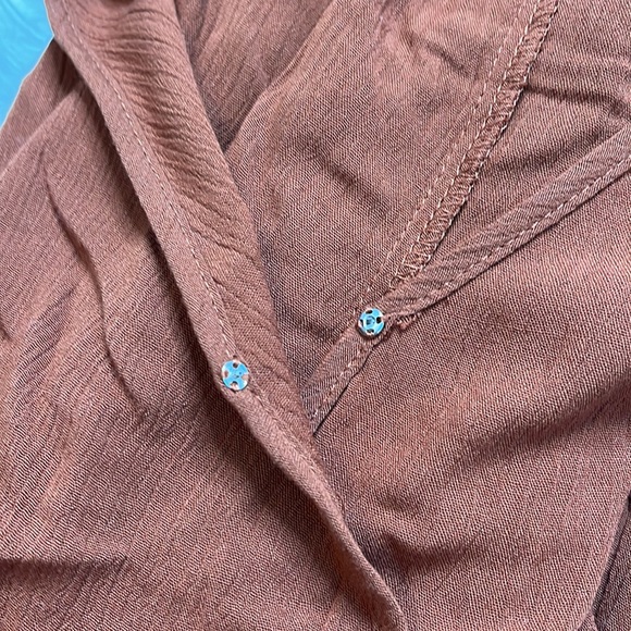 Forever 21 Tunic Blouse size small Rust brown Color - Picture 10 of 11
